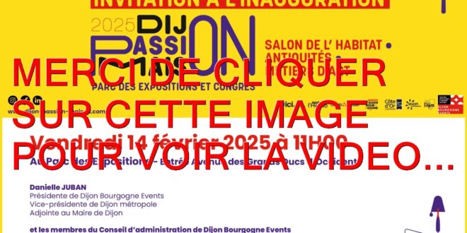 2025 / 01 VIDÉO ET 102 PHOTOS / JE VOUS PARLE D’ART AU SALON DIJON PASSION MAISON ET JE VOUS FAIS DÉCOUVRIR DES ARTISTES COUP DE CŒUR…